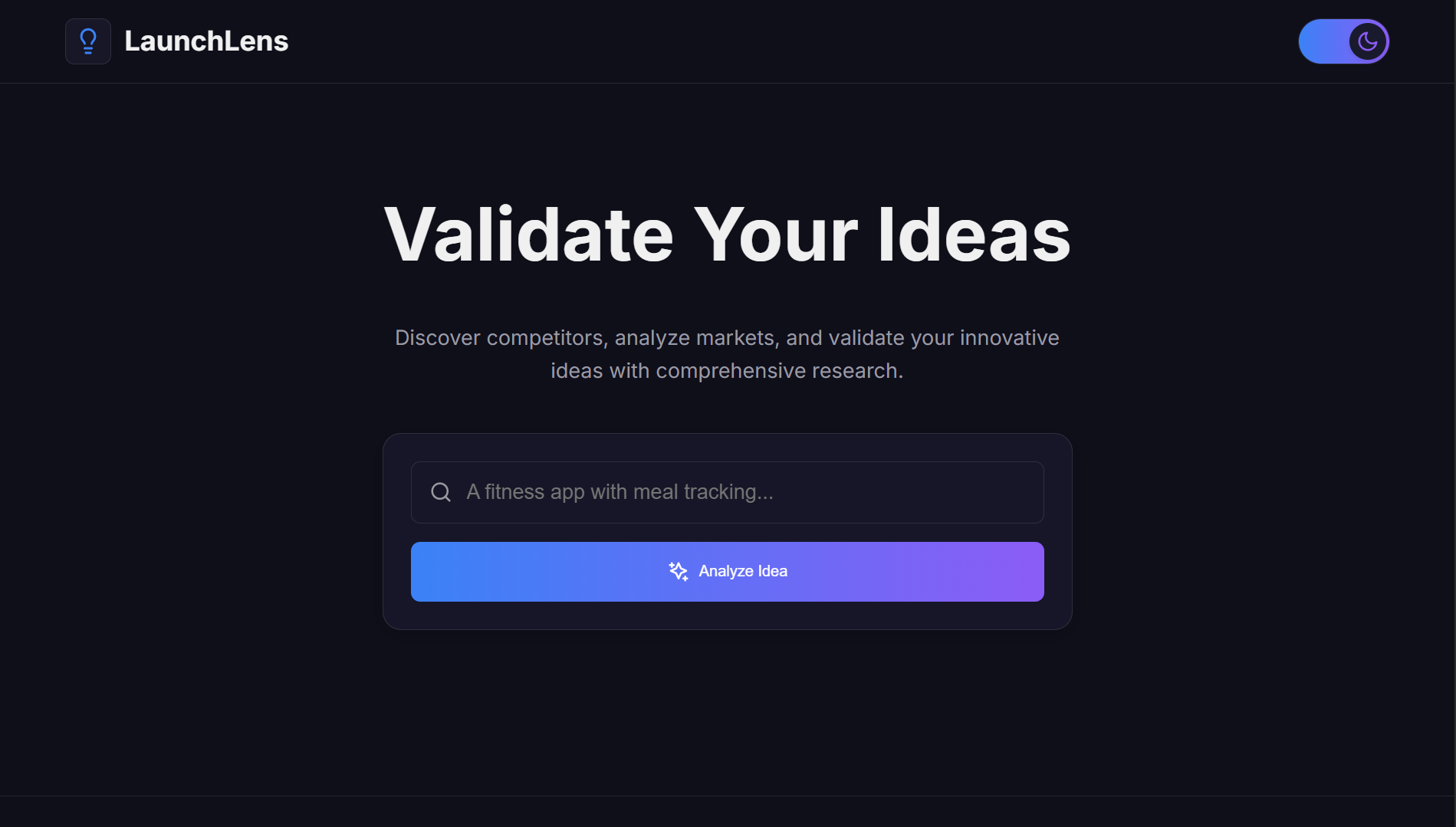 LaunchLens UI/UX Prototype